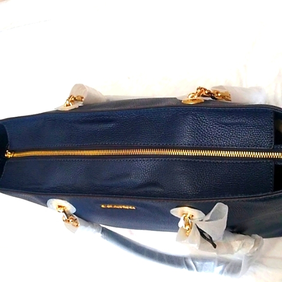 🎉HP🎉Michael Kors The Mercer Chain-link Leather Tote, Admiral, NWT - Picture 5 of 13